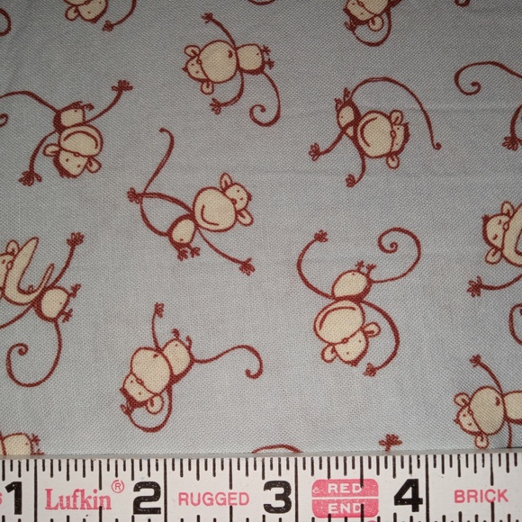 FREE SPIRIT Cotton Novelty Sewing Fabric MONKEY TOSS - 1.5 Yards - Picture 1 of 1